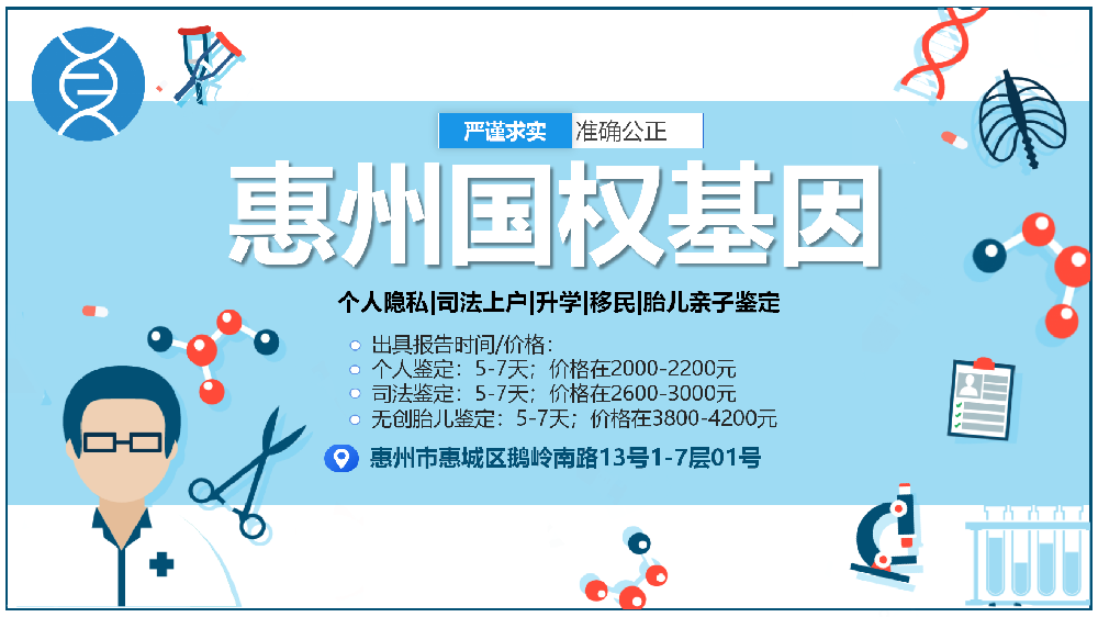 实用干货！惠州超全亲子鉴定收费详解（附2026鉴定价格）