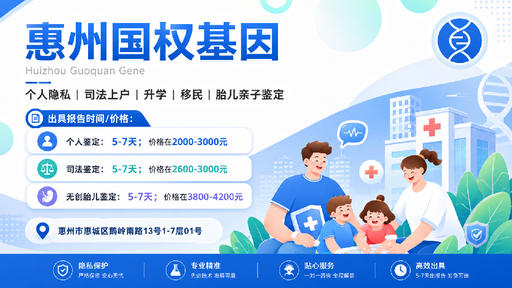 敲重点！惠州落户亲子鉴定中心汇总（含2026年鉴定流程）